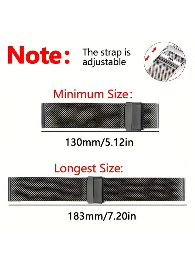 Silvery Milanese Watch Strap For Galaxy Watch 4 5 40mm Stainless Steel Band - Image 4